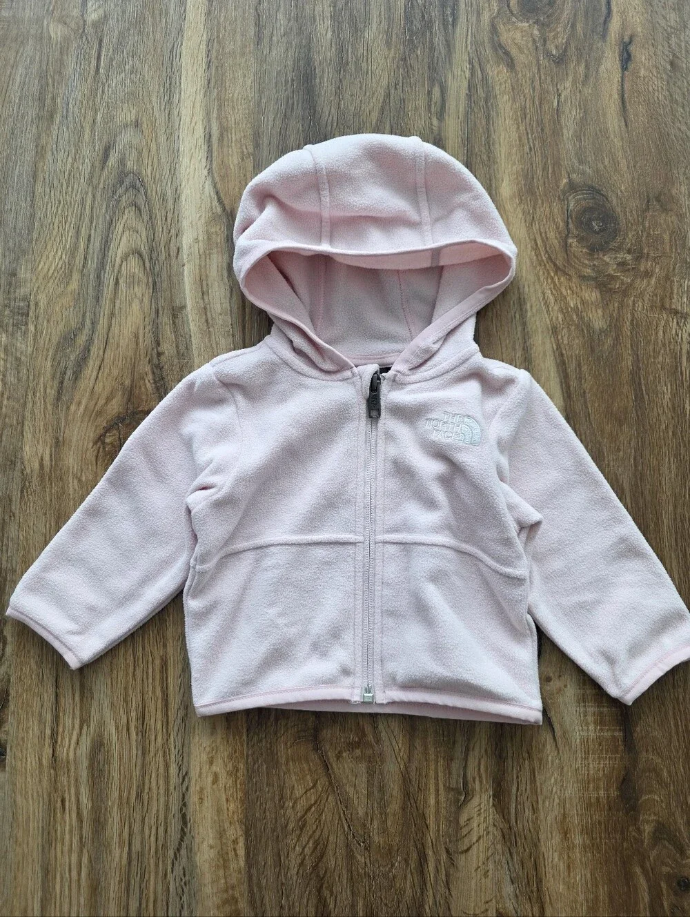 The North Face Light Pink Baby Glacier Full-zip Hoodie Size 3-6 Months